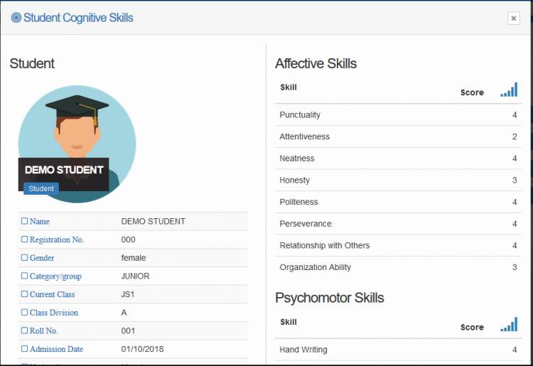 Cognitive skills assessment